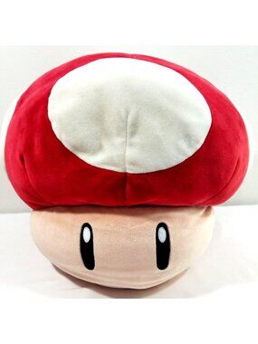 Super Mario Red And White Mushroom Plush 12” Club Mocchi